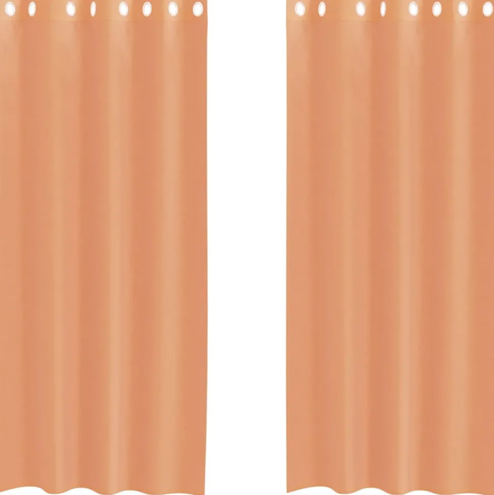 VIDAXL - Rideaux en voile avec œillets 2 pcs terre cuite