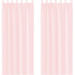 VIDAXL - Rideaux en voile avec passe-tringles 2 pcs rose clair