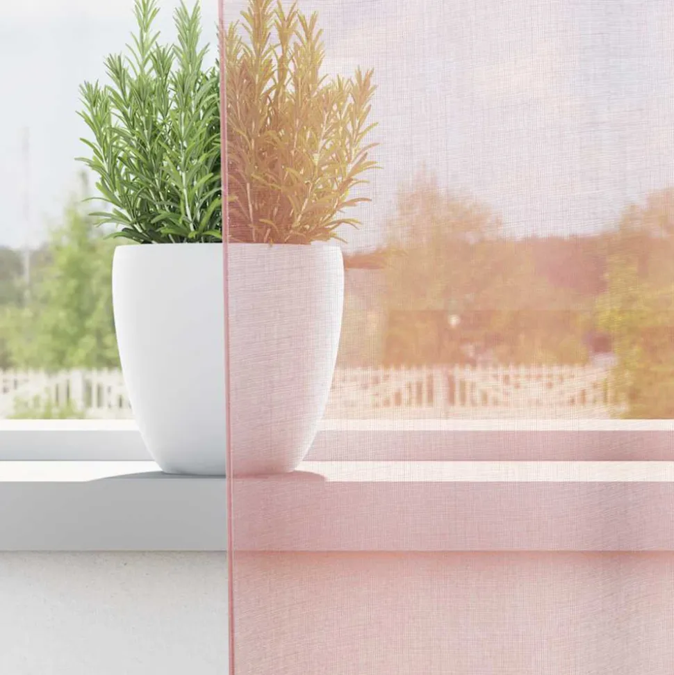 VIDAXL - Rideaux en voile avec œillets 2 pcs rose clair 140x140 cm