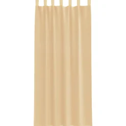 VIDAXL - Rideaux en voile avec passe-tringles 2 pcs sable