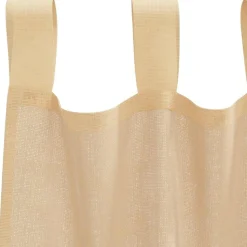 VIDAXL - Rideaux en voile avec passe-tringles 2 pcs sable