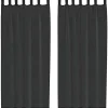 VIDAXL - Rideaux en voile avec passants 2 pcs noir