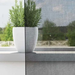 VIDAXL - Rideaux en voile avec passants 2 pcs noir