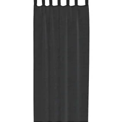 VIDAXL - Rideaux en voile avec passants 2 pcs noir