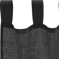 VIDAXL - Rideaux en voile avec passants 2 pcs noir