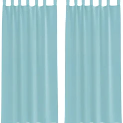 VIDAXL - Rideaux en voile avec passe-tringles 2 pcs turquoise
