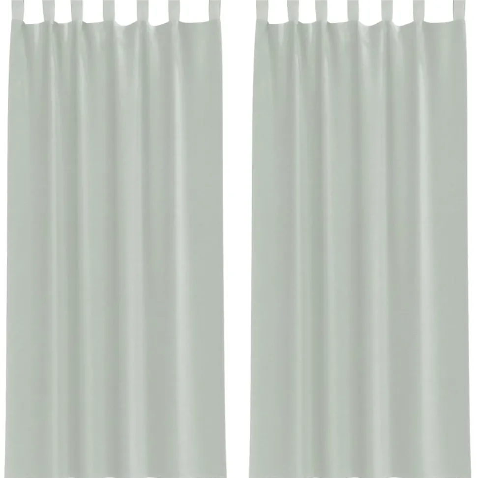 VIDAXL - Rideaux en voile avec boucles 2 pcs gris clair 140x225 cm