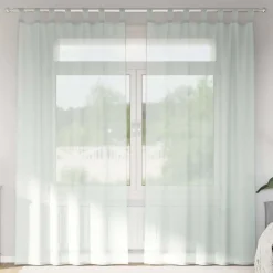 VIDAXL - Rideaux en voile avec boucles 2 pcs gris clair 140x225 cm