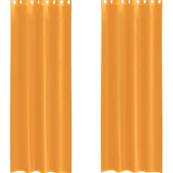 VIDAXL - Rideaux en voile avec œillets 2 pcs orange 140x260 cm