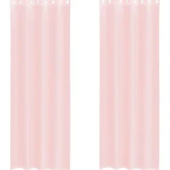 VIDAXL - Rideaux en voile avec œillets 2 pcs rose clair 140x260 cm