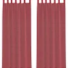 VIDAXL - Rideaux en voile avec passe-tringles 2 pcs rouge bordeaux