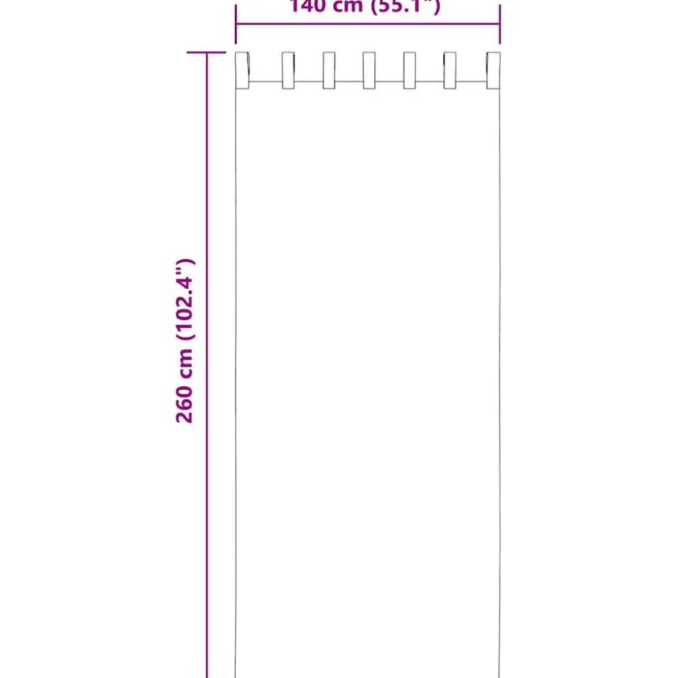 VIDAXL - Rideaux en voile avec passe-tringles 2 pcs rouge bordeaux