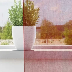 VIDAXL - Rideaux en voile avec boucles 2 pcs rouge bordeaux 140x245 cm