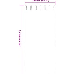 VIDAXL - Rideaux en voile avec boucles 2 pcs rouge bordeaux 140x245 cm