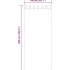 VIDAXL - Rideaux en voile avec passe-tringles 2 pcs sable