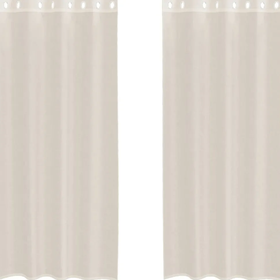 VIDAXL - Rideaux en voile avec œillets 2 pcs crème 140x225 cm
