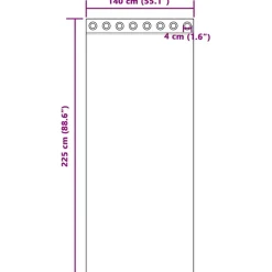 VIDAXL - Rideaux en voile avec œillets 2 pcs crème 140x225 cm