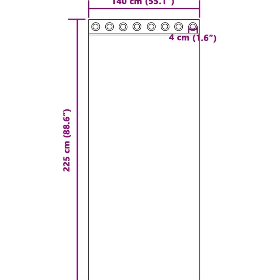 VIDAXL - Rideaux en voile avec œillets 2 pcs crème 140x225 cm