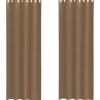 VIDAXL - Rideaux en voile avec œillets 2 pcs marron clair