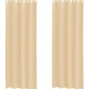 VIDAXL - Rideaux en voile avec œillets 2 pcs sable