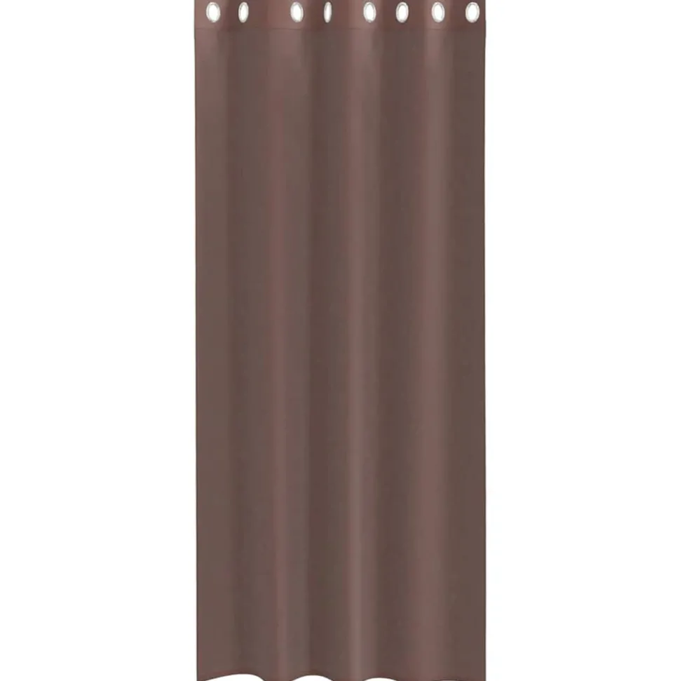 VIDAXL - Rideaux en voile avec œillets 2 pcs marron 140x245 cm