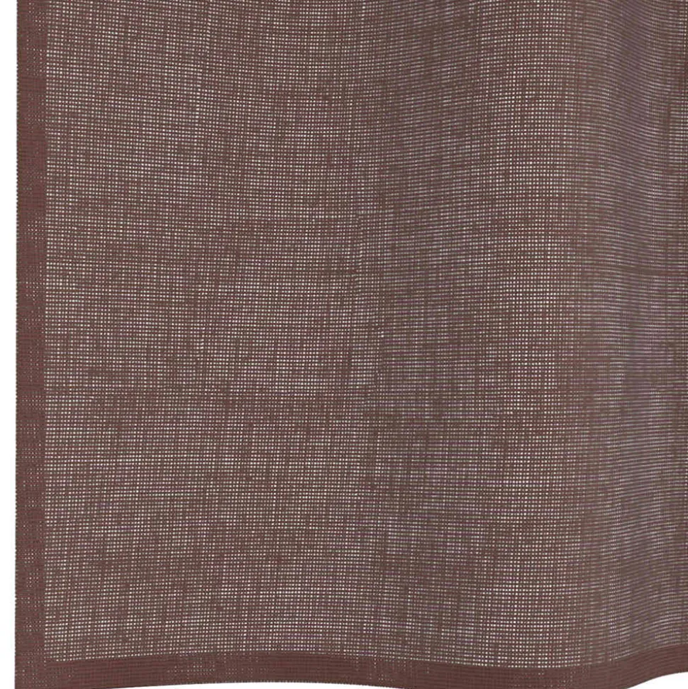 VIDAXL - Rideaux en voile avec œillets 2 pcs marron 140x245 cm