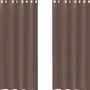VIDAXL - Rideaux en voile avec œillets 2 pcs marron 140x225 cm