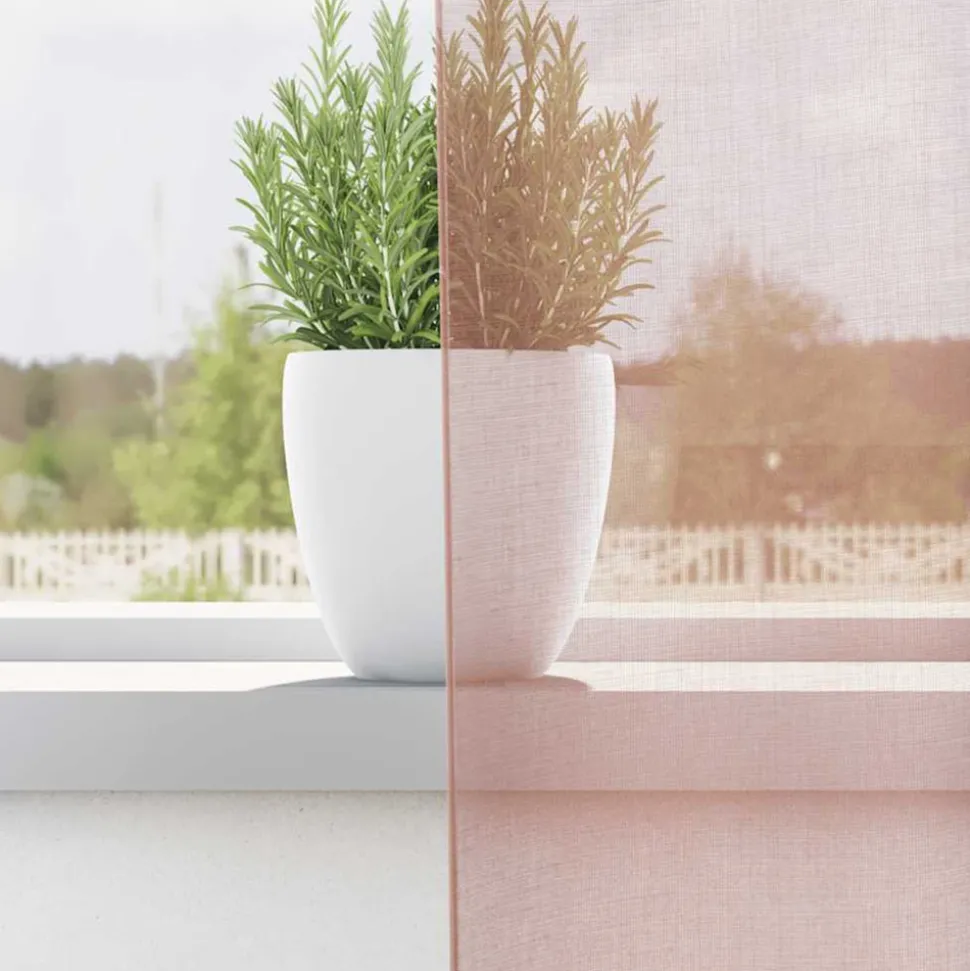 VIDAXL - Rideaux en voile avec œillets 2 pcs rose 140x225 cm