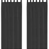 VIDAXL - Rideaux en voile avec passants 2 pcs noir