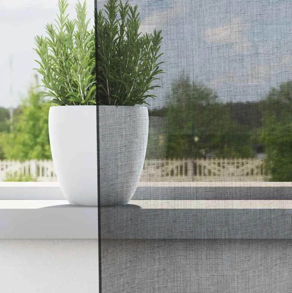 VIDAXL - Rideaux en voile avec passants 2 pcs noir