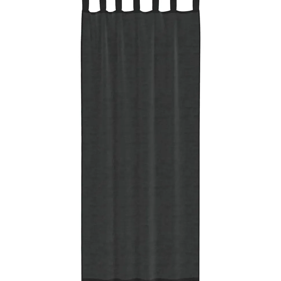 VIDAXL - Rideaux en voile avec passants 2 pcs noir
