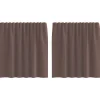 VIDAXL - Rideaux en voile avec passants 2 pcs marron