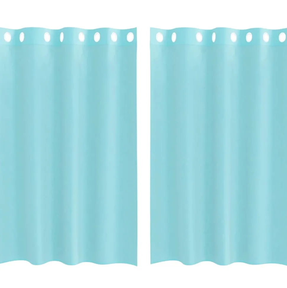 VIDAXL - Rideaux en voile avec œillets 2 pcs turquoise