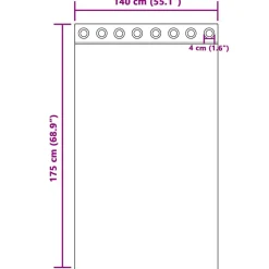 VIDAXL - Rideaux en voile avec œillets 2 pcs turquoise