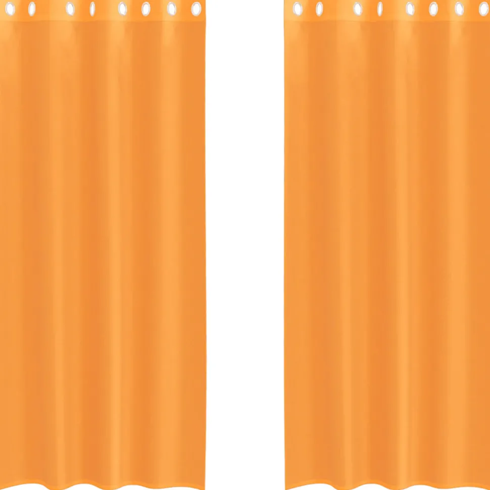 VIDAXL - Rideaux en voile avec œillets 2 pcs orange 140x245 cm