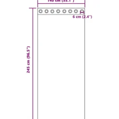 VIDAXL - Rideaux en voile avec œillets 2 pcs orange 140x245 cm