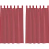 VIDAXL - Rideaux en voile avec passe-tringles 2 pcs rouge bordeaux