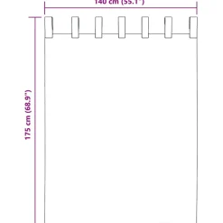 VIDAXL - Rideaux en voile avec passe-tringles 2 pcs rouge bordeaux
