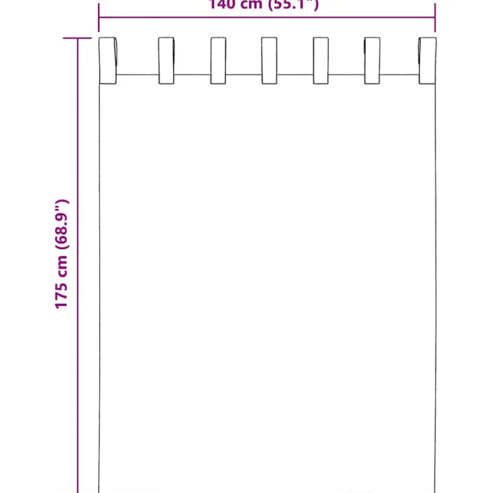 VIDAXL - Rideaux en voile avec passe-tringles 2 pcs rouge bordeaux