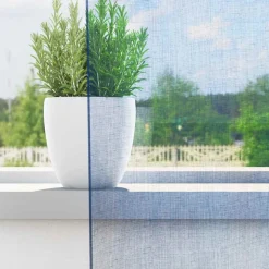 VIDAXL - Rideaux en voile avec passe-tringles 2 pcs bleu royal