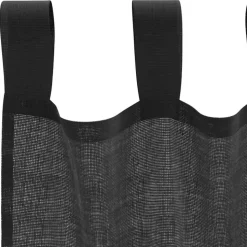 VIDAXL - Rideaux en voile avec passants 2 pcs noir