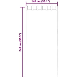 VIDAXL - Rideaux en voile avec passants 2 pcs noir