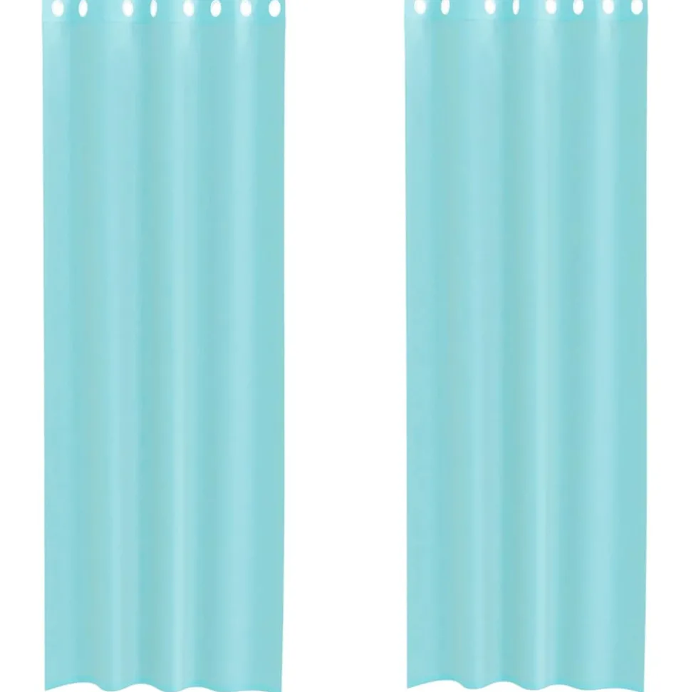 VIDAXL - Rideaux en voile avec œillets 2 pcs turquoise