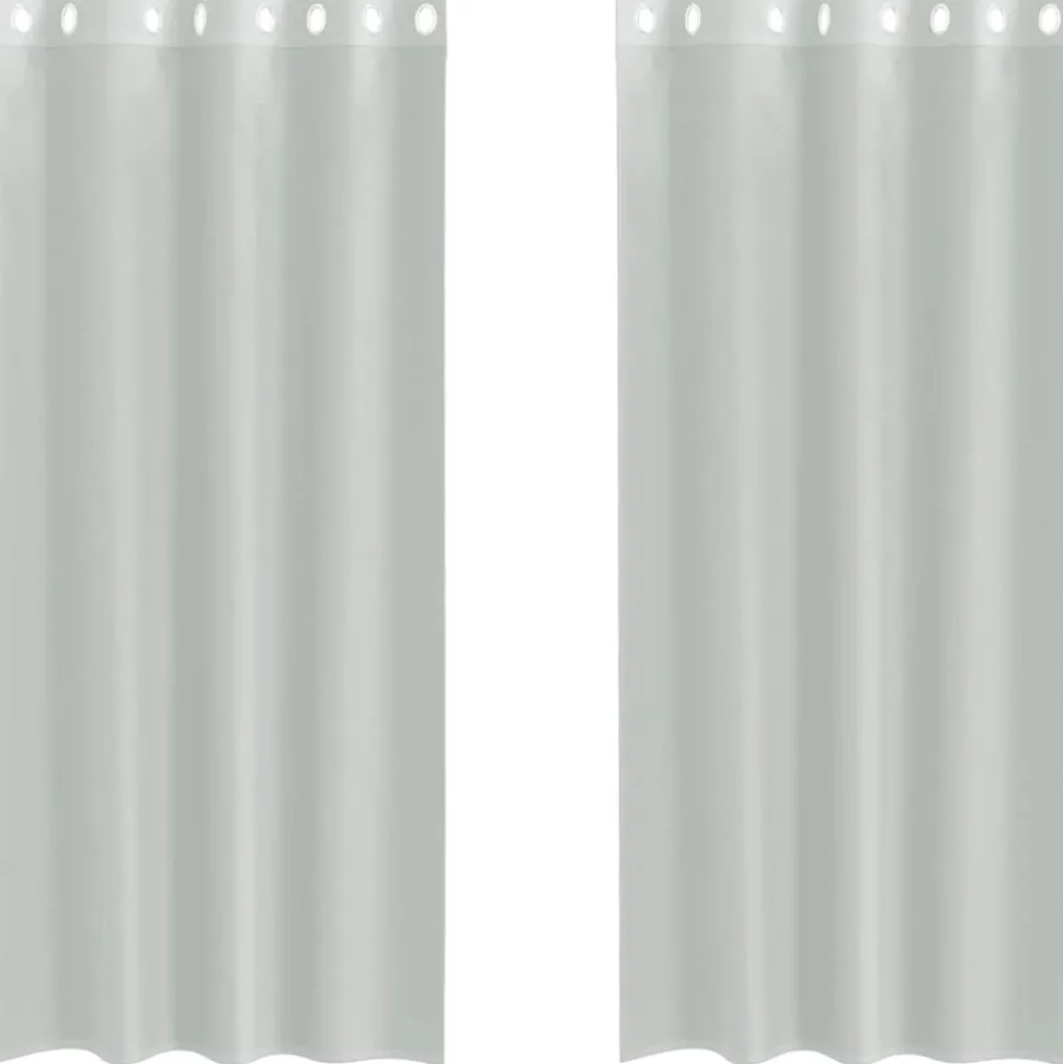 VIDAXL - Rideaux en voile avec œillets 2 pcs gris clair 140x225 cm