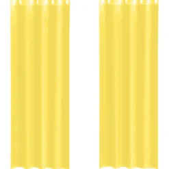 VIDAXL - Rideaux en voile avec œillets 2 pcs jaune