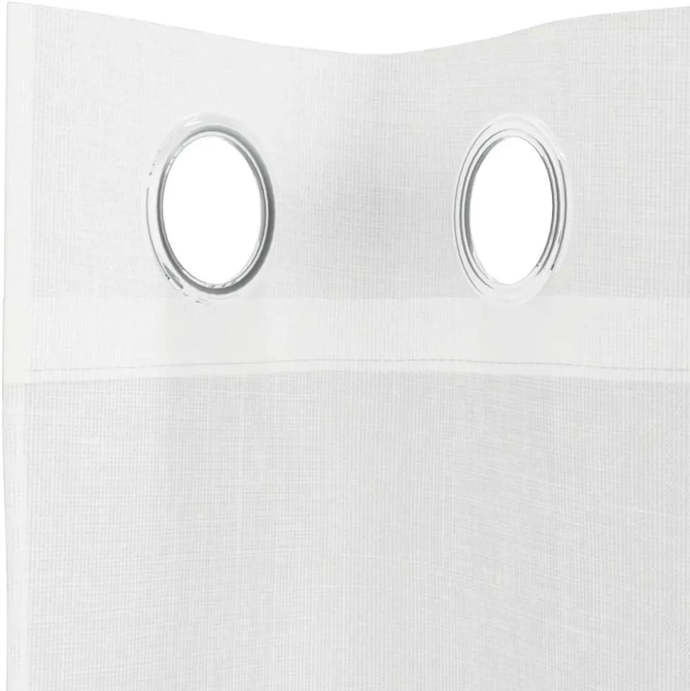 VIDAXL - Rideaux en voile avec œillets 2 pcs blanc