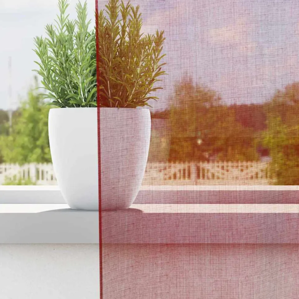 VIDAXL - Rideaux en voile avec passe-tringles 2 pcs rouge bordeaux