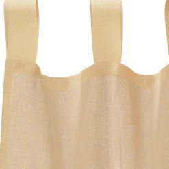 VIDAXL - Rideaux en voile avec passe-tringles 2 pcs sable