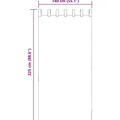 VIDAXL - Rideaux en voile avec passe-tringles 2 pcs sable