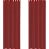 VIDAXL - Rideaux en voile avec œillets 2 pcs rouge bordeaux